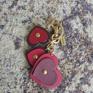 COACH Heart Leather Bag Charm from Reloved